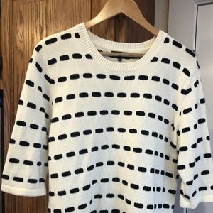 Roolee Sweater White and Black